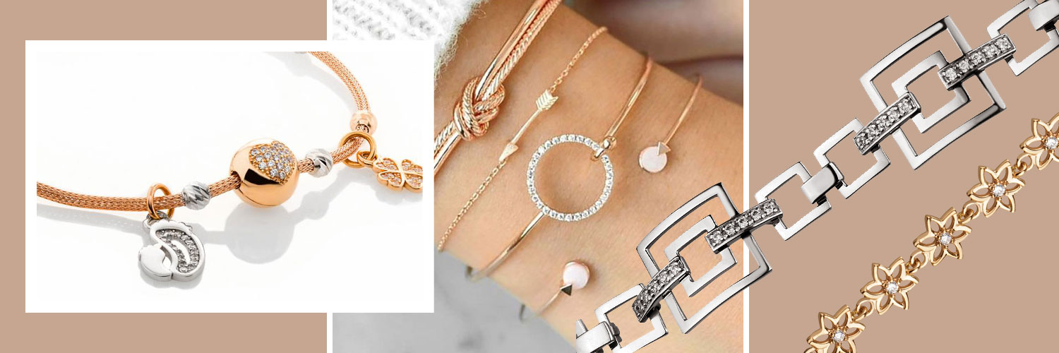 Fashionable gold bracelets